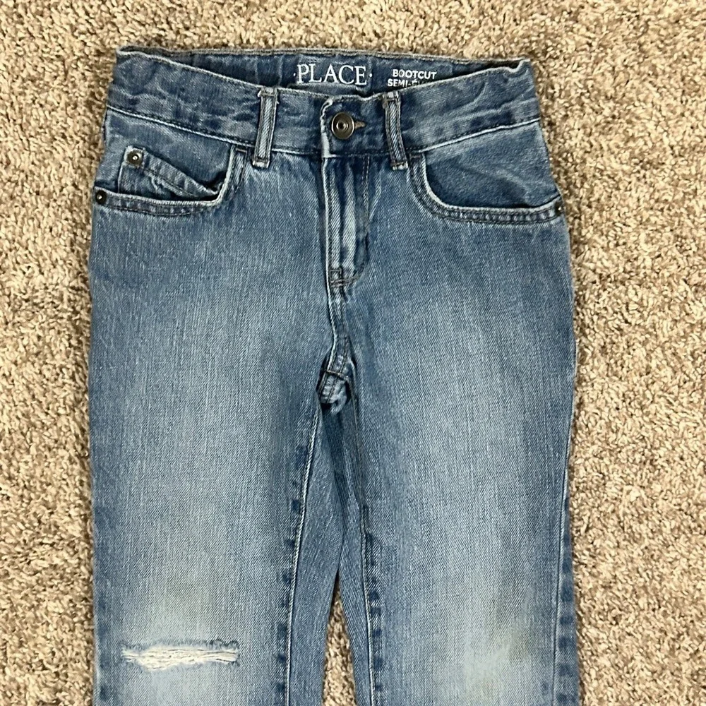 The Childrens Place I Medium Wash Bootcut‎ Jeans with Adjustable Waist I Size 6